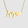 Minimalist Style Heart-shaped Letter Necklace Bracelet