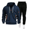 Men&#39;s Multi-pocket Zipper Hooded Sweatshirt Sportswear