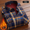 Men&#39;s Plus Velvet Padded Warm Shirt Long Sleeves