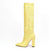 High Leg Boot Chunky Heel European And American Crocodile Pattern