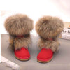 Women&#39;s Winter Mid-calf Fox Fur Snow Boots