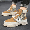 Men&#39;s Casual All-match Worker Boot High-top Shoes