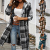 Women&#39;s Autumn And Winter Clothing Casual Loose Contrast Color Breasted Hooded Jacket