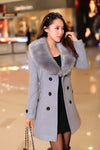 Woolen women coat double-breasted woolen coat