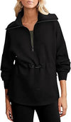 Women&#39;s Super Plus Size Sweatshirt Half Zipper Drawstring