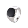 Classic smooth oil dripping men&#39;s zinc alloy ring