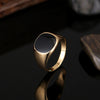 Classic smooth oil dripping men&#39;s zinc alloy ring