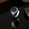 Classic smooth oil dripping men&#39;s zinc alloy ring