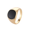 Classic smooth oil dripping men&#39;s zinc alloy ring