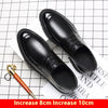 Spring And Autumn Men&#39;s Leather Shoes Men&#39;s 8cm Height Increasing Insole 10cm Thick Bottom Business Formal Wear Shoes