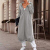 Casual Pure Color Thickened Long Coat For Women