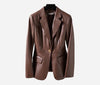 Women&#39;s Slim Skinny Leather Jacket Coat