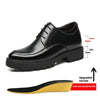 Spring And Autumn Men&#39;s Leather Shoes Men&#39;s 8cm Height Increasing Insole 10cm Thick Bottom Business Formal Wear Shoes