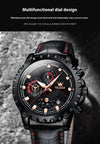 Luminous Large Dial Multifunctional Men&#39;s Watch