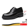 Spring And Autumn Men&#39;s Leather Shoes Men&#39;s 8cm Height Increasing Insole 10cm Thick Bottom Business Formal Wear Shoes