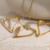 Stainless Steel 18K Gold Plating Twisted Heart Line Earrings