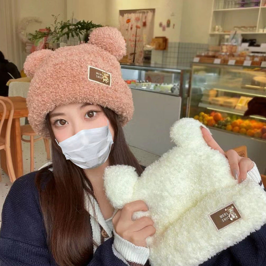 Korean Style Cute Bear All-match Teddy Plush Hat