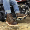 Retro Style Worker Boot Men&#39;s High-top Leather Motorcycle Boots