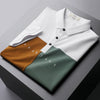 Men&#39;s Ice Silk Lapel Polo Shirt Short Sleeves