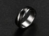 Black Titanium Steel Twill Men&#39;s Ring