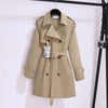 Short Trench Coat Women&#39;s Khaki