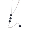 Sweet Y-shaped 8mm Round Beads Obsidian Volcanic Rock Pendant