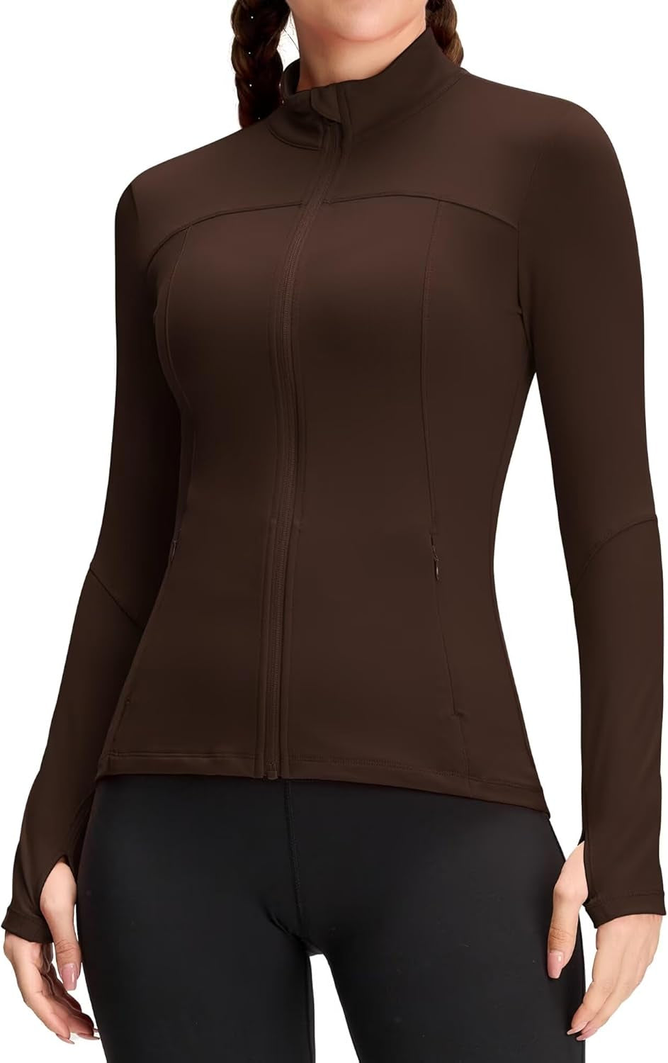 Womens Running Jackets Athletic Workout Scrub Jacket Track Full Zip up Gym for Women Yoga Top