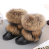 Women&#39;s Winter Mid-calf Fox Fur Snow Boots