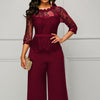 Straight Women&#39;s High Waist Lace Jumpsuit New