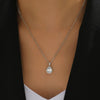 Fashion Zircon Water Drops Pendant Necklace For Women