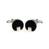 Men&#39;s Fashion Round Black Onyx Cufflinks