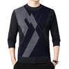 Men&#39;s Loose Multicolor Round Neck Warm Sweater