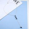 Sweet Y-shaped 8mm Round Beads Obsidian Volcanic Rock Pendant