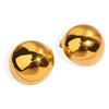 Classic Style Fashion All-match Round Earrings Titanium Steel Gold-plated Earrings For Women