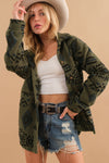 Women&#39;s Retro Plush Lapel Long-sleeved Jacket