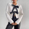 Slim Fit Irregular Long Sleeve Bow Small Suit Jacket