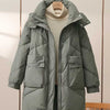 Women&#39;s Mid-length Cotton-padded Coat Thickened Warm Plus Size Coat