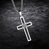 Titanium Steel Wire Cross Men&#39;s Necklace