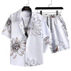 Men&#39;s Casual Suit 3D Digital Printing Short Sleeve Shirt Hawaii Suit