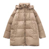 Women&#39;s Versatile Zipper Hooded Solid Color Down Jacket Coat