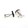 Men&#39;s Fashion Round Black Onyx Cufflinks