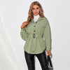 Casual With Belt Fashion Macaron Solid Color Shirt Jacket Women