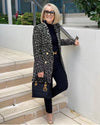 Women&#39;s Casual Leopard Print Suit Collar Woolen Coat