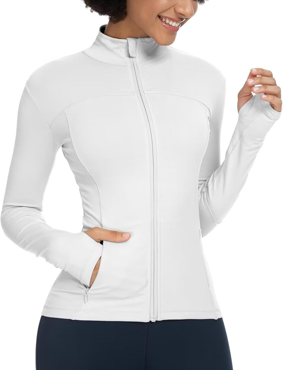 Womens Running Jackets Athletic Workout Scrub Jacket Track Full Zip up Gym for Women Yoga Top
