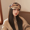 British Style Retro Plaid Octagonal Hat Autumn And Winter