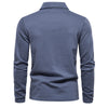 Long Sleeve Men&#39;s Casual Solid Color Top Lapel