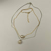 Japanese And Korean Style Oval Artificial Pearl Pendant Ins Light Luxury High-grade Necklace