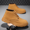 New Plus Size Worker Boot Thick Bottom Locomotive High-top Leather Shoes