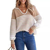 Navy Style Casual Knitted Women&#39;s Top