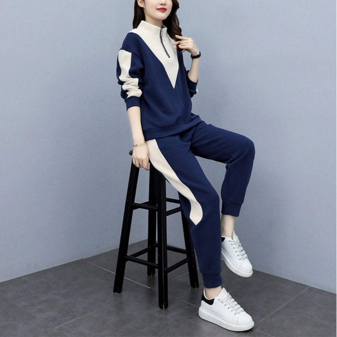 Thickened Velvet Sport Suit Women's Long-sleeved Sweater Casual Wear